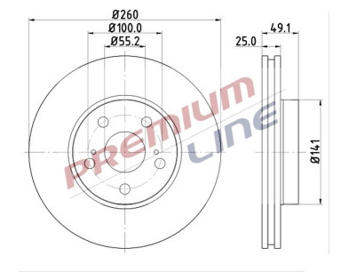 T24_COPPIA DISCHI FRENO DIAM 260 VENTILATO OE 4351205030