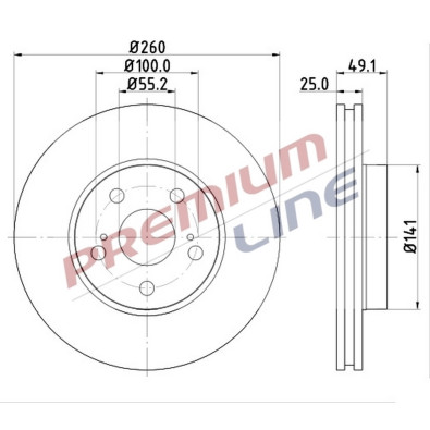 T24_COPPIA DISCHI FRENO DIAM 260 VENTILATO OE 4351205030