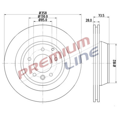 T24_COPPIA DISCHI FRENO DIAM 358 VENTILATO OE 7L8615601A