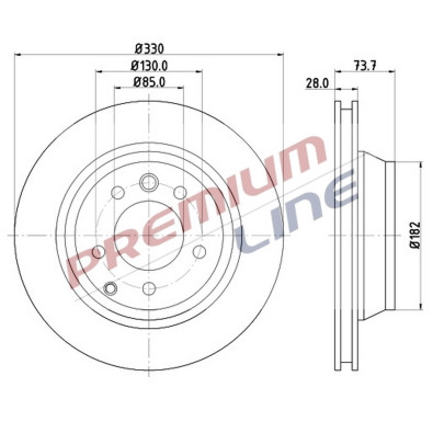 T24_COPPIA DISCHI FRENO DIAM 330 VENTILATO OE 7L6615601D