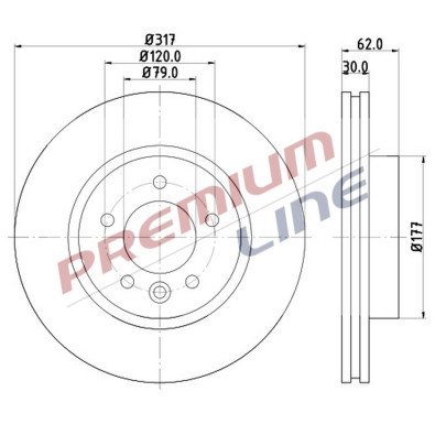 T24_COPPIA DISCHI FRENO DIAM 317 VENTILATO OE SDB000601