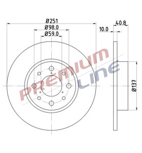 T24_COPPIA DISCHI FRENO DIAM  251 PIENO