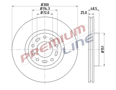T24_COPPIA DISCHI FRENO DIAM  300 VENTILATO OE C26Y3325XB