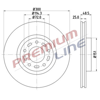 T24_COPPIA DISCHI FRENO DIAM 300 VENTILATO OE C26Y3325XB