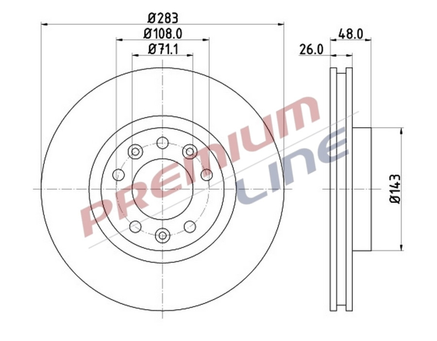T24_COPPIA DISCHI FRENO DIAM 283 VENTILATO