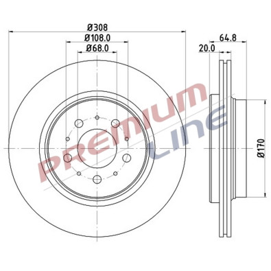 T24_COPPIA DISCHI FRENO DIAM 308 VENTILATO OE 8624926