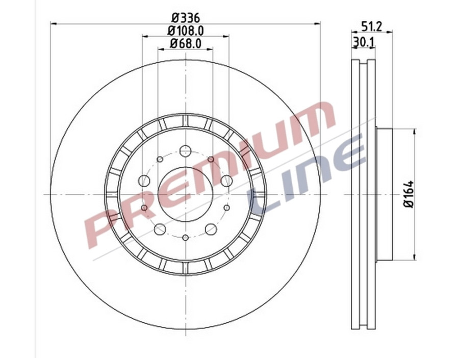 T24_COPPIA DISCHI FRENO DIAM 336 VENTILATO OE 30657301