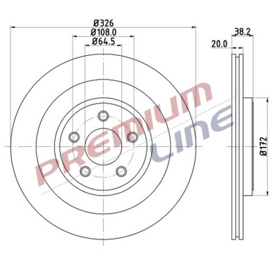 T24_COPPIA DISCHI FRENO DIAM 326 VENTILATO OE C2C25339