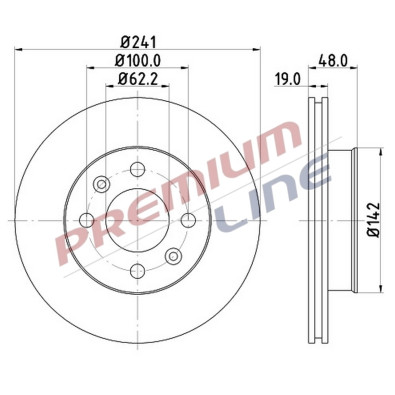 T24_COPPIA DISCHI FRENO DIAM 241 VENTILATO OE 51712-1C000