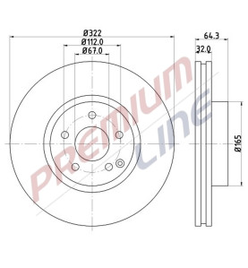 T24_COPPIA DISCHI FRENO DIAM 322 VENTILATO