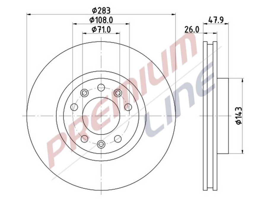 T24_COPPIA DISCHI FRENO DIAM 283 VENTILATO