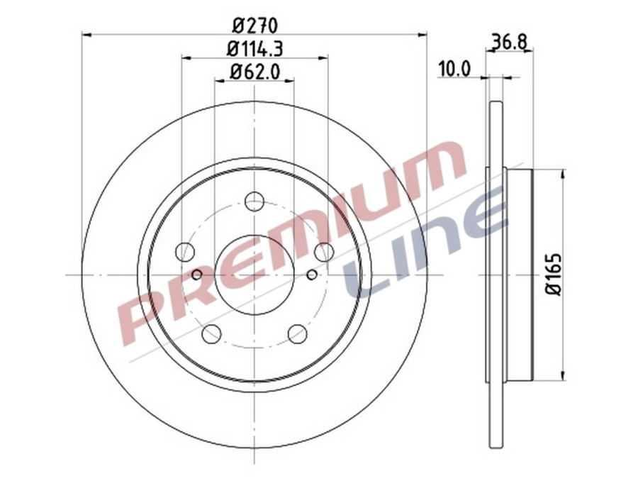 T24_COPPIA DISCHI FRENO DIAM 270 PIENO OE 4243102180