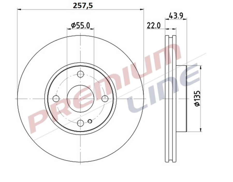 T24_COPPIA DISCHI FRENO DIAM 257 VENTILATO OE D09T33251