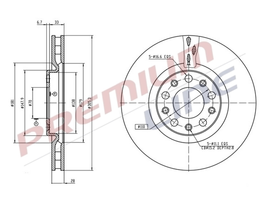 T24_COPPIA DISCHI FRENO DIAM 305 VENTILATO