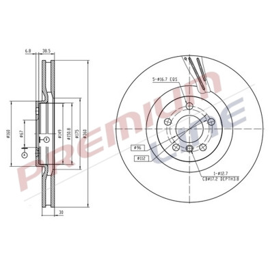T24_COPPIA DISCHI FRENO DIAM 360 VENTILATO DX