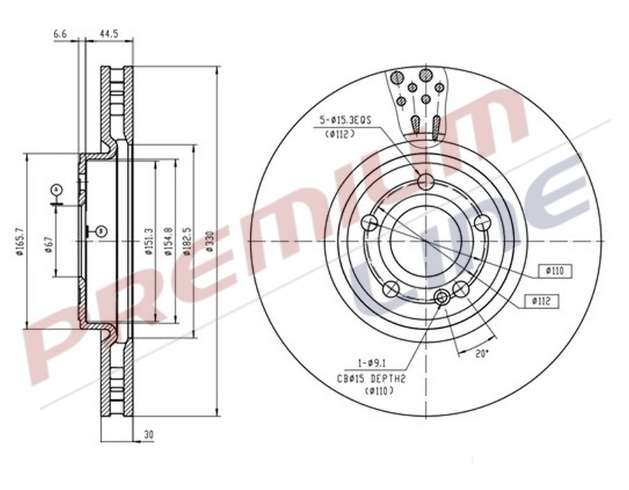 T24_COPPIA DISCHI FRENO DIAM 330 VENTILATO