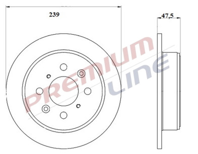 T24_COPPIA DISCHI FRENO DIAM 239 PIENO OE 42510SR3A11
