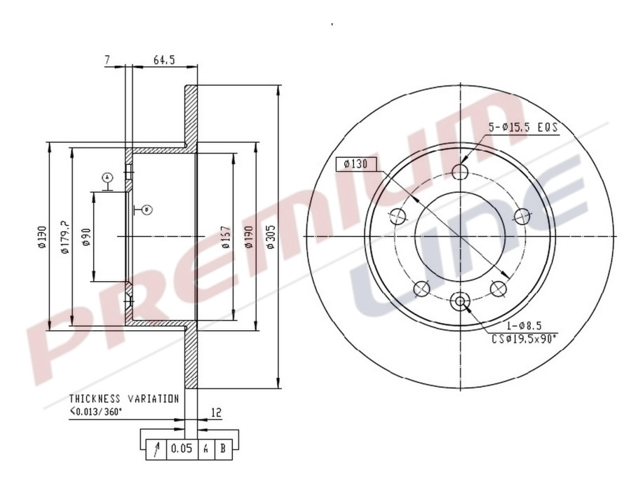 T24_COPPIA DISCHI FRENO DIAM  305 PIENO