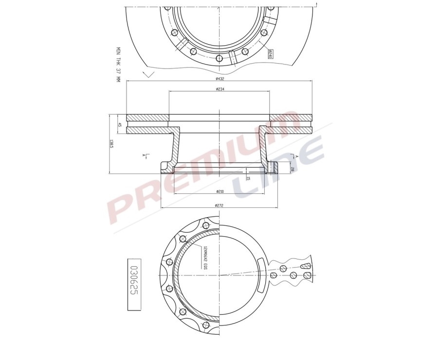 T24_COPPIA DISCHI FRENO DIAM  432 VENTILATO