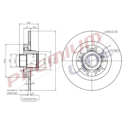 T24_COPPIA DISCHI FRENO DIAM 274/2 PIENO