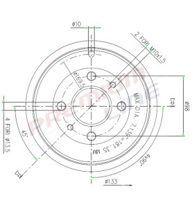 T24_TAMBURO FRENO POST  DIAM 180