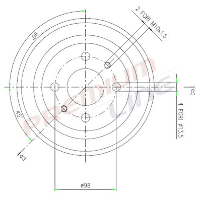 T24_TAMBURO FRENO POST  DIAM 185