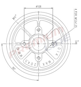T24_TAMBURO FRENO POST  DIAM 203
