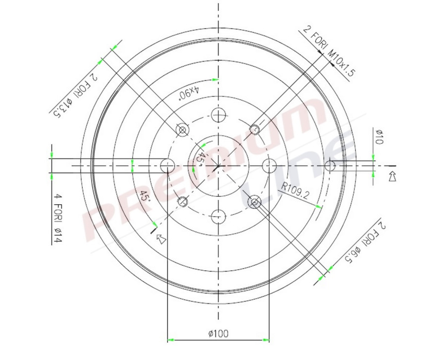 T24_TAMBURO FRENO POST  DIAM 228/3