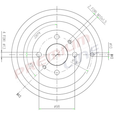 T24_TAMBURO FRENO POST  DIAM 203