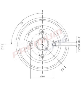 T24_TAMBURO FRENO POST  DIAM 200