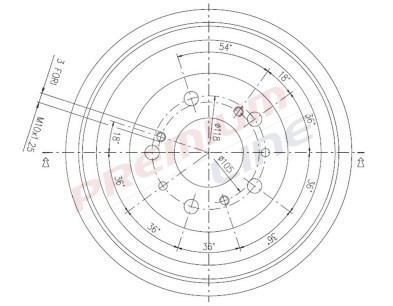 T24_TAMBURO FRENO POST  DIAM 254