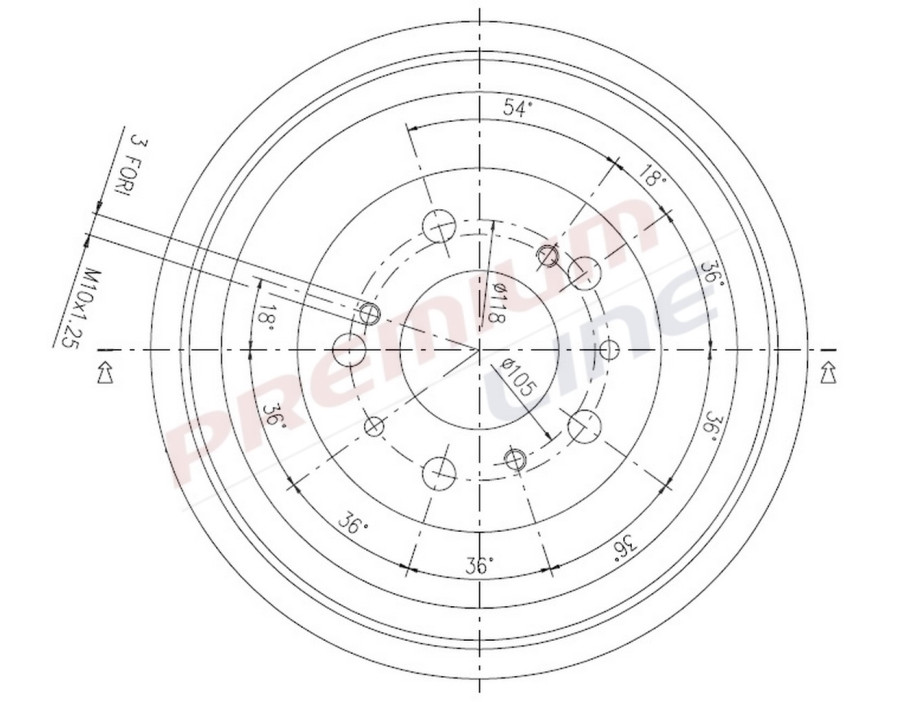 T24_TAMBURO FRENO POST  DIAM 254