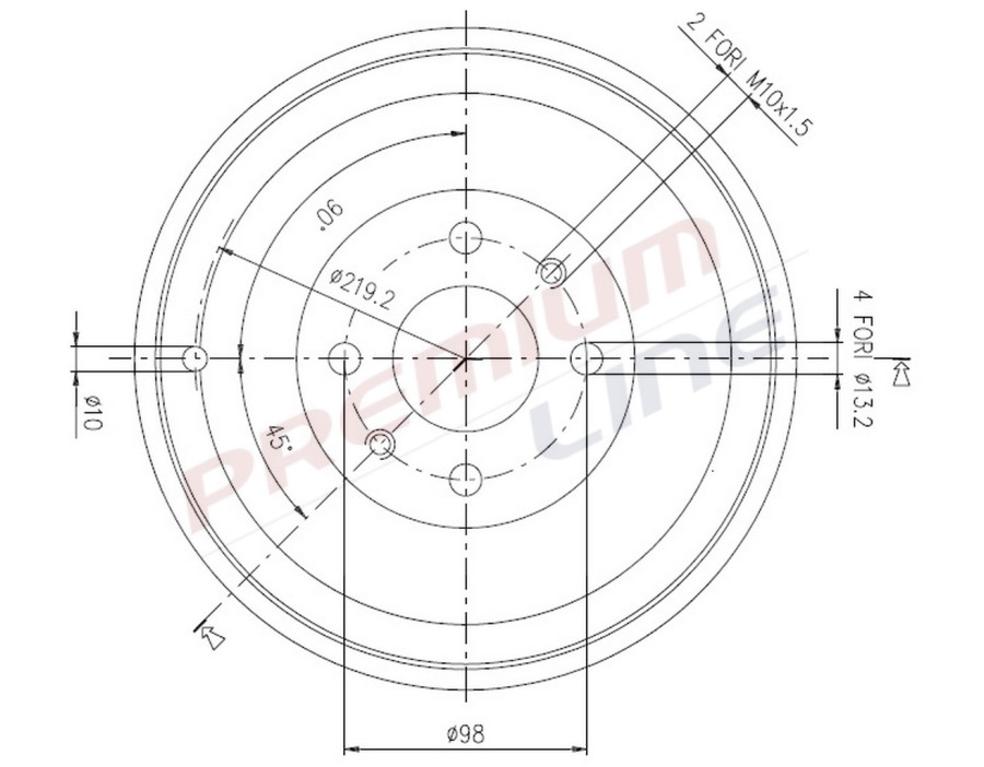 T24_TAMBURO FRENO POST  DIAM 228/3