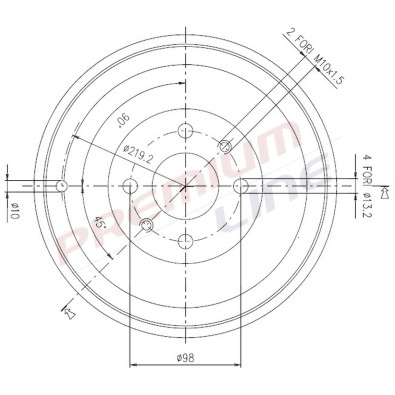 T24_TAMBURO FRENO POST DIAM 228/3