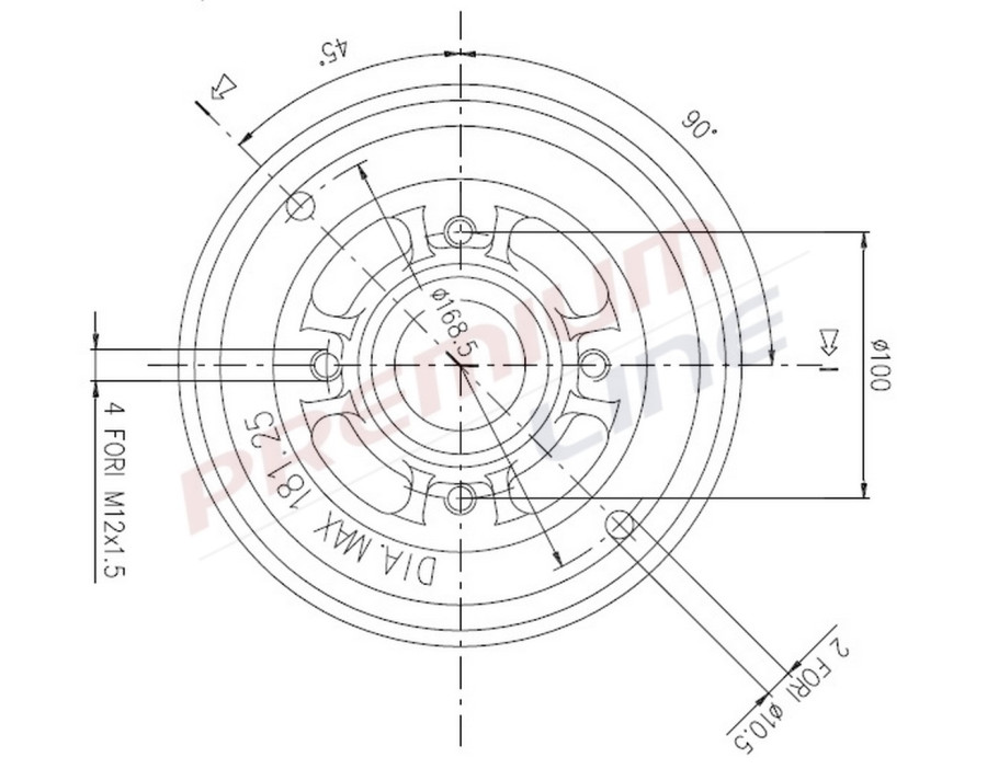 T24_TAMBURO FRENO POST  DIAM 180