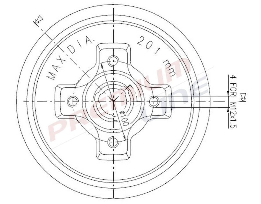 T24_TAMBURO FRENO POST  DIAM 200