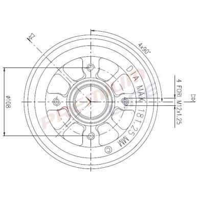 T24_TAMBURO FRENO POST DIAM 180