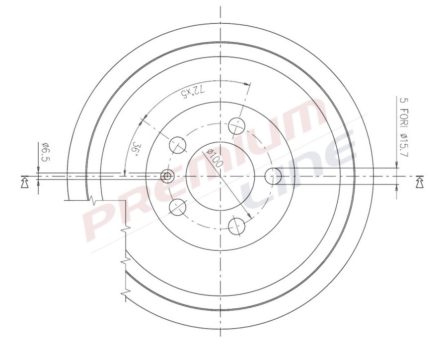 T24_TAMBURO FRENO POST  DIAM 230