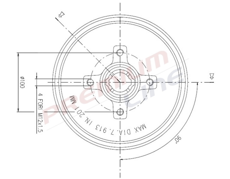 T24_TAMBURO FRENO POST  DIAM 200