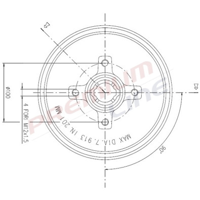T24_TAMBURO FRENO POST DIAM 200