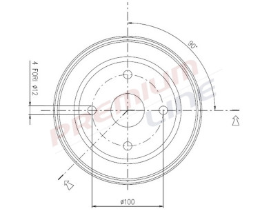 T24_TAMBURO FRENO POST DIAM 180