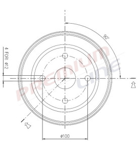 T24_TAMBURO FRENO POST  DIAM 180