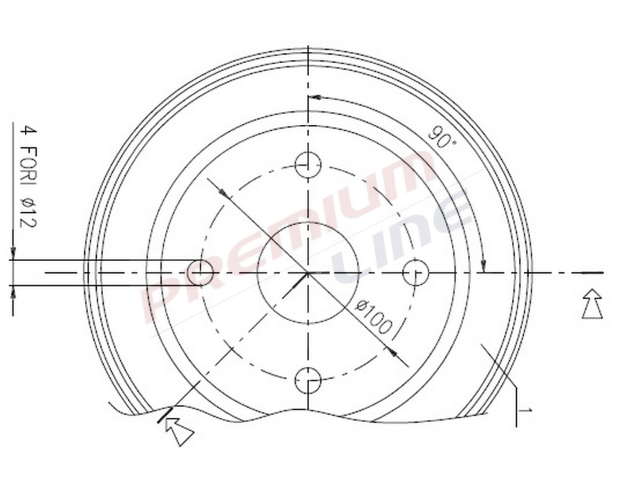 T24_TAMBURO FRENO POST  DIAM 180(SOS- 802047C)