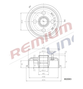 T24_TAMBURO FRENO POST  DIAM 180