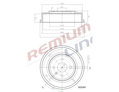 T24_TAMBURO FRENO POST  DIAM 230