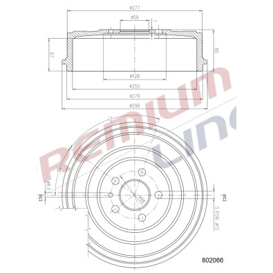 T24_TAMBURO FRENO POST DIAM 255