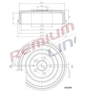 T24_TAMBURO FRENO POST  DIAM 255
