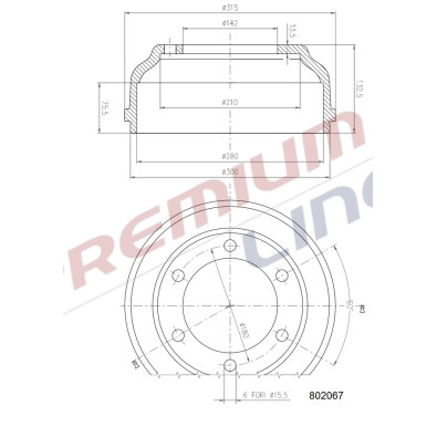 T24_TAMBURO FRENO POST DIAM 280