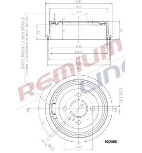 T24_TAMBURO FRENO POST  DIAM 200