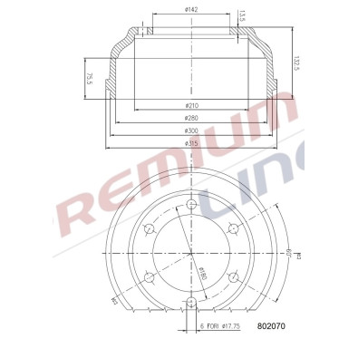 T24_TAMBURO FRENO POST DIAM 280
